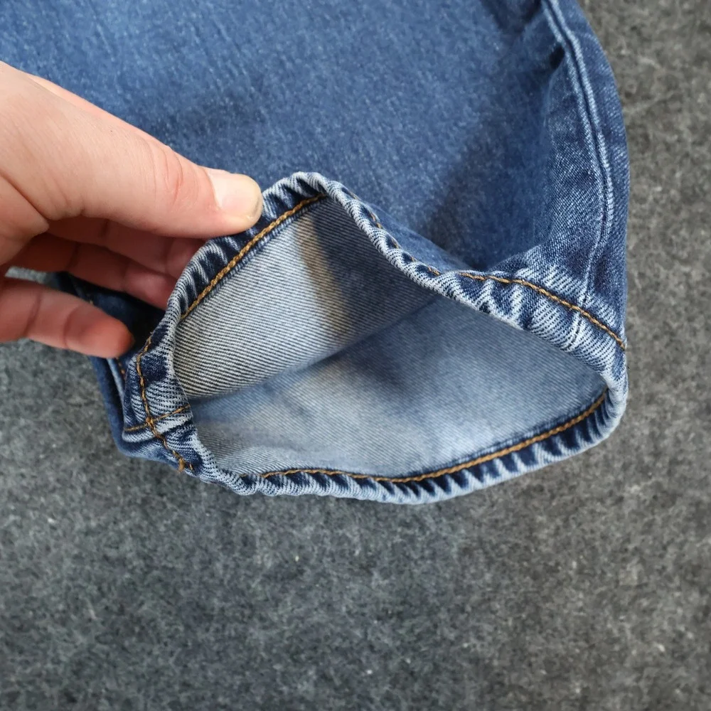 Lands'‎ End Jeans Mens 37 Blue 100% Cotton Traditional Fit Straight Leg Denim